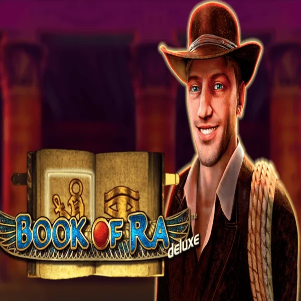 Book of Ra Deluxe by Novomatic, showcased at bookcasino.eu – game logo